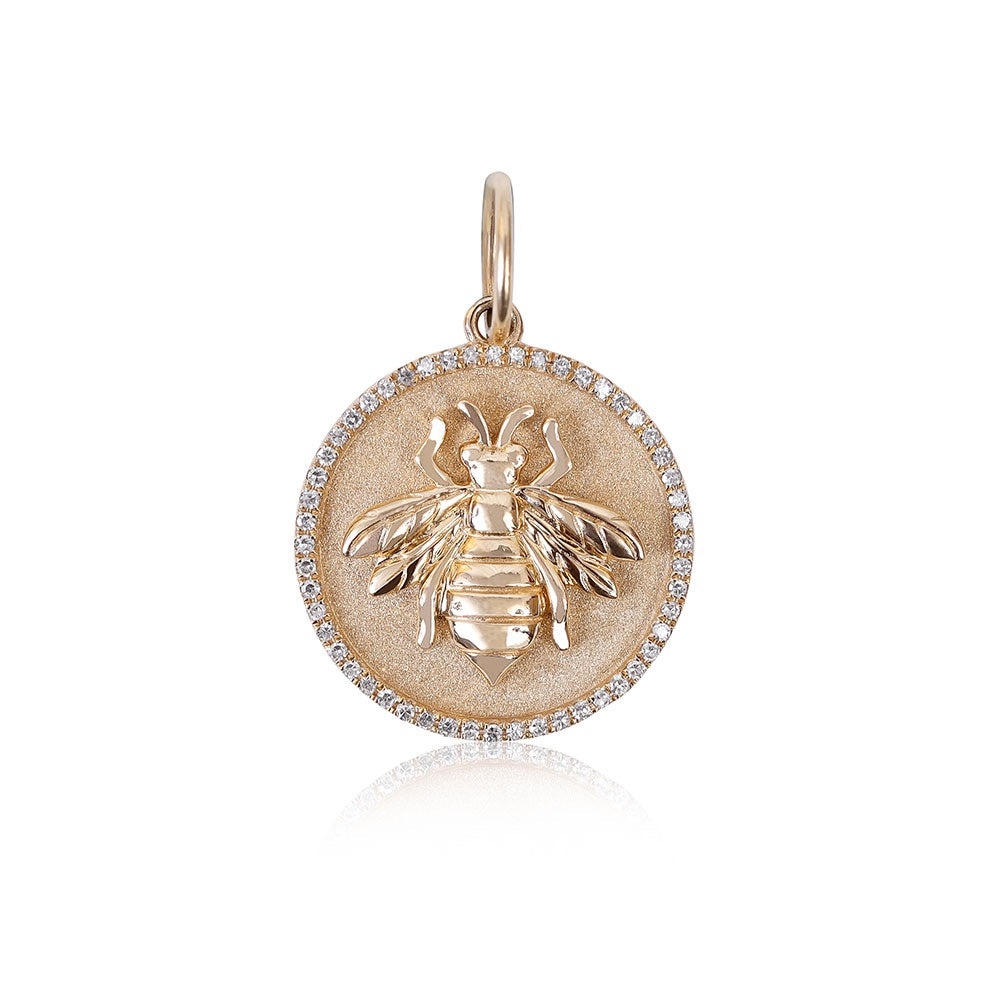Diamond bumble bee pendant hotsell