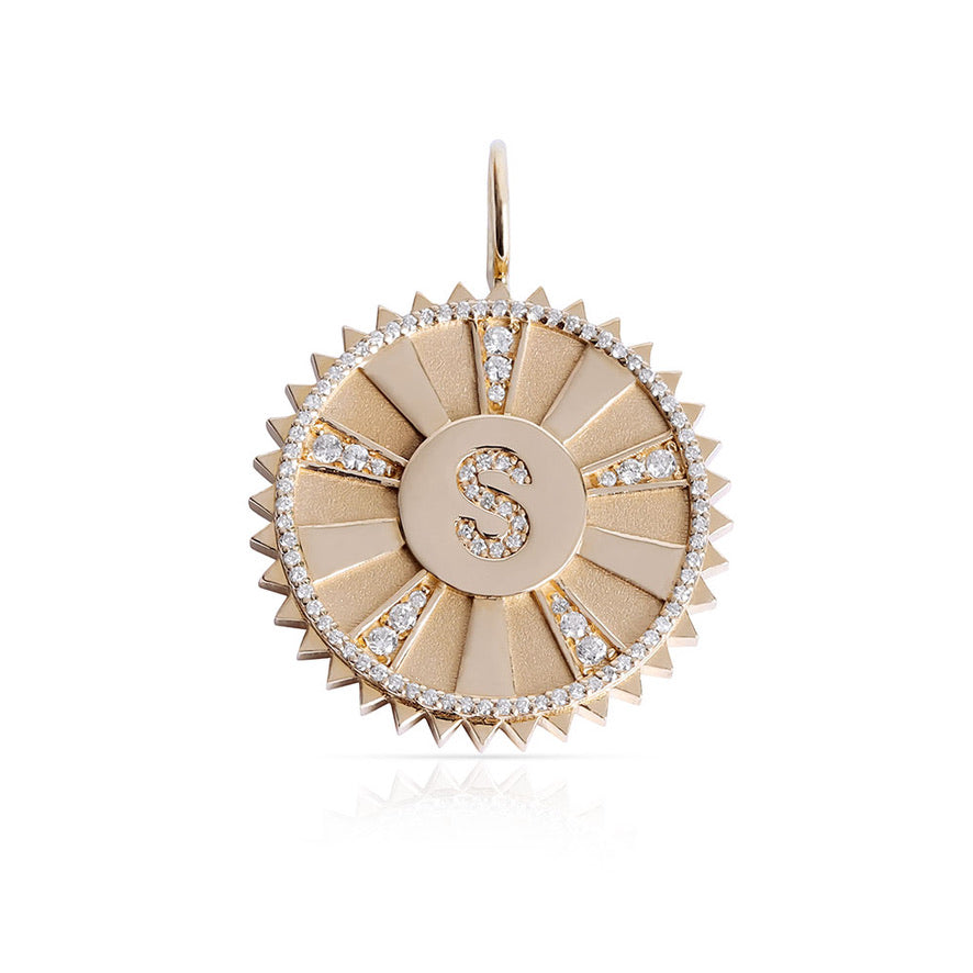 SALT. Fine Jewelry 14K GOLD DIAMOND PERSONALIZED MEDALLION