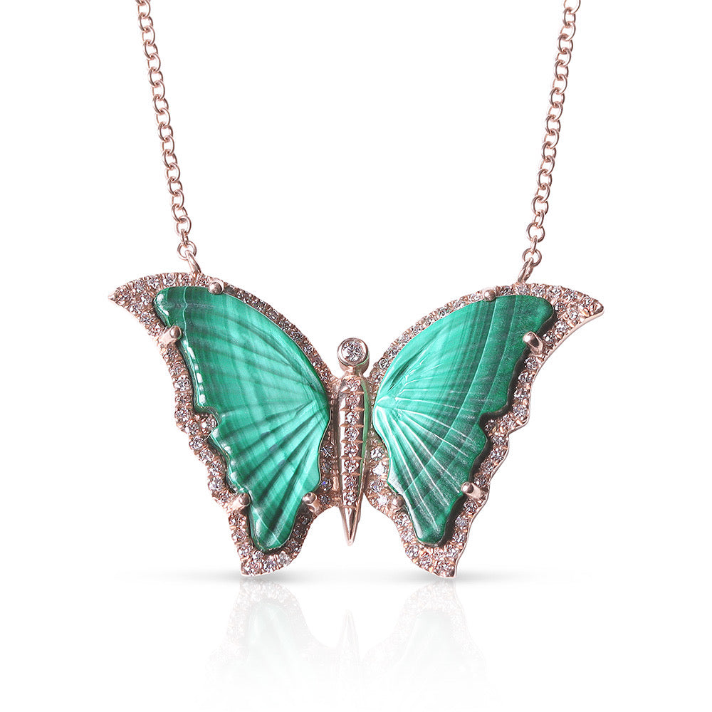 Malachite online butterfly necklace