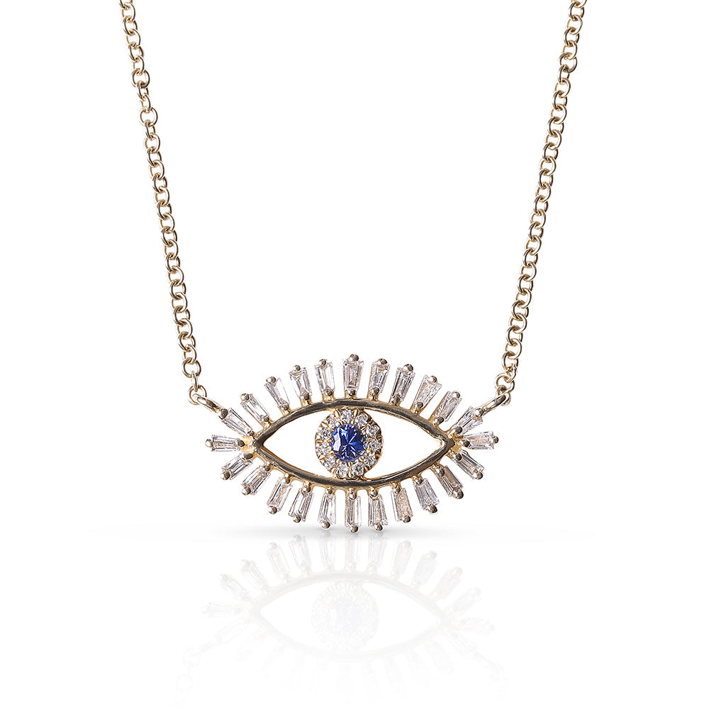 Evil eye new arrivals diamond pendant