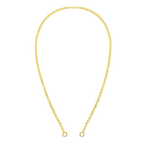 14K GOLD CHUNKY ROLO CHAIN WITH LOOPS
