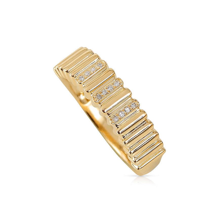 14K Gold and Diamond Fluted Samantha Ring Medium
Medium Fluted Diamond Ring
14K Gold Fluted Ring
Diamond Fluted Samantha Ring
Medium Diamond Ring

