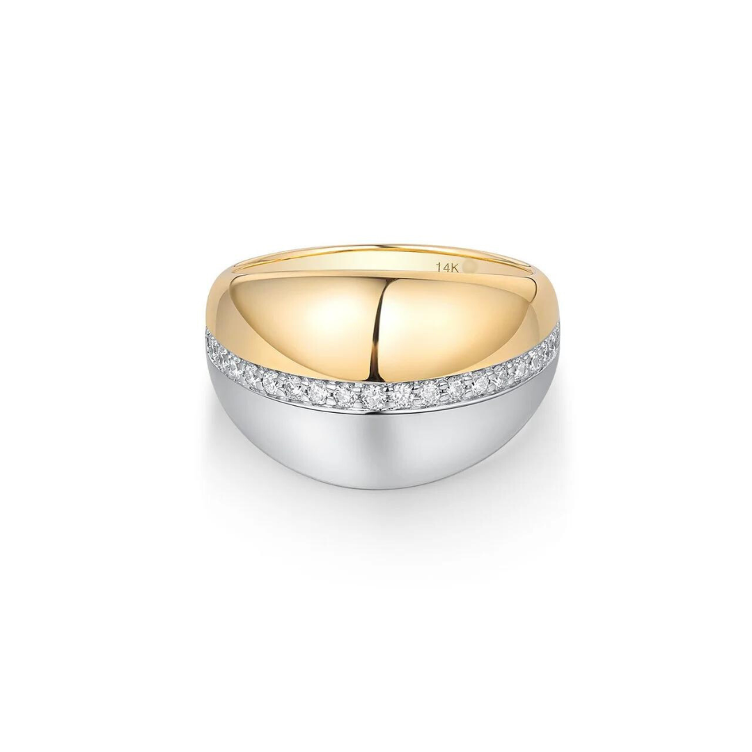 14K Gold Bold Two Tone Diamond Ring
Two Tone Diamond Ring
14K Gold Diamond Ring
Bold Diamond Ring
Luxury Two Tone Diamond Ring
