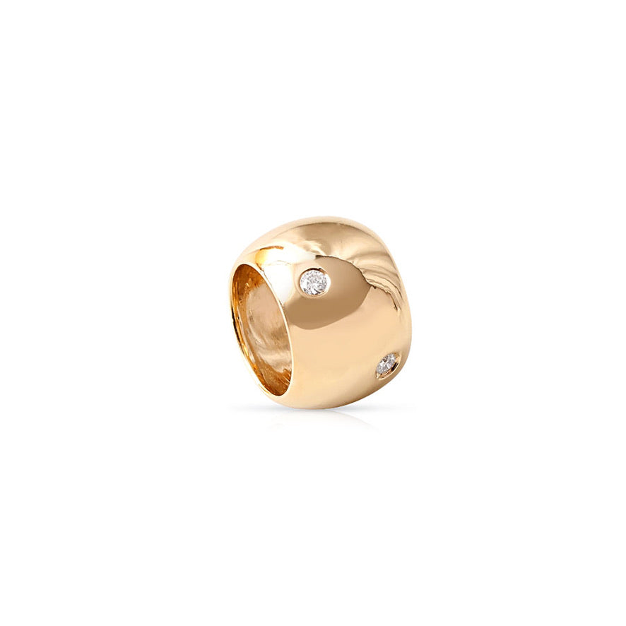 14K GOLD CUSTOM SCATTERED DIAMOND ETERNITY RONDELLE
