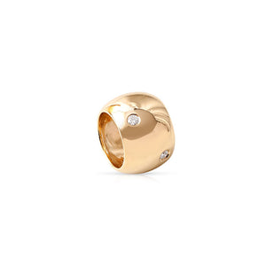 14K GOLD CUSTOM SCATTERED DIAMOND ETERNITY RONDELLE