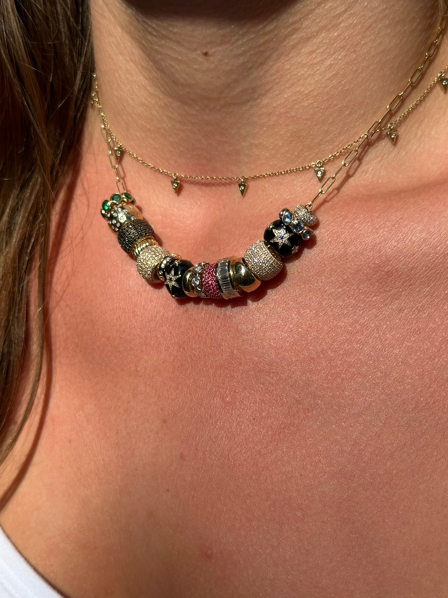 14K GOLD ETERNITY DIAMOND RONDELLE