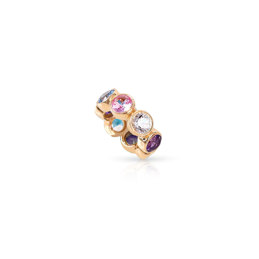14K GOLD MULTI-COLOR ETERNITY RONDELLE