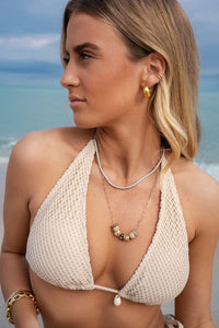 14K GOLD SCULPTURAL MOON EARRINGS