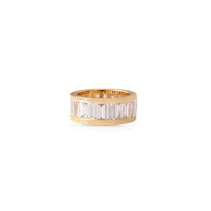 14K GOLD WITH BAGUETTE LAB DIAMOND ETERNITY RONDELLE