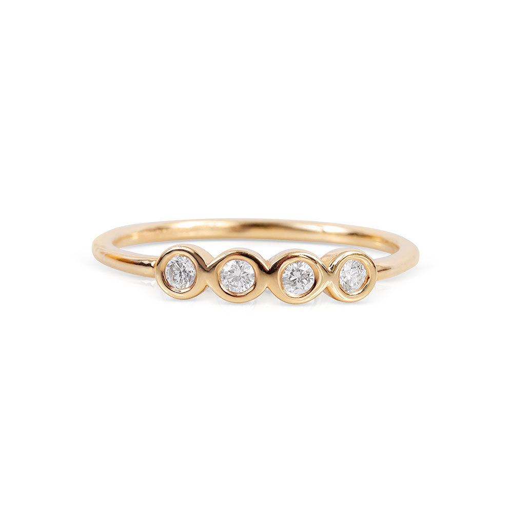 FOUR DIAMOND STACKING RING