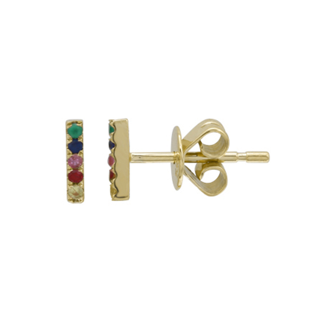 RAINBOW BAR STUD EARRINGS