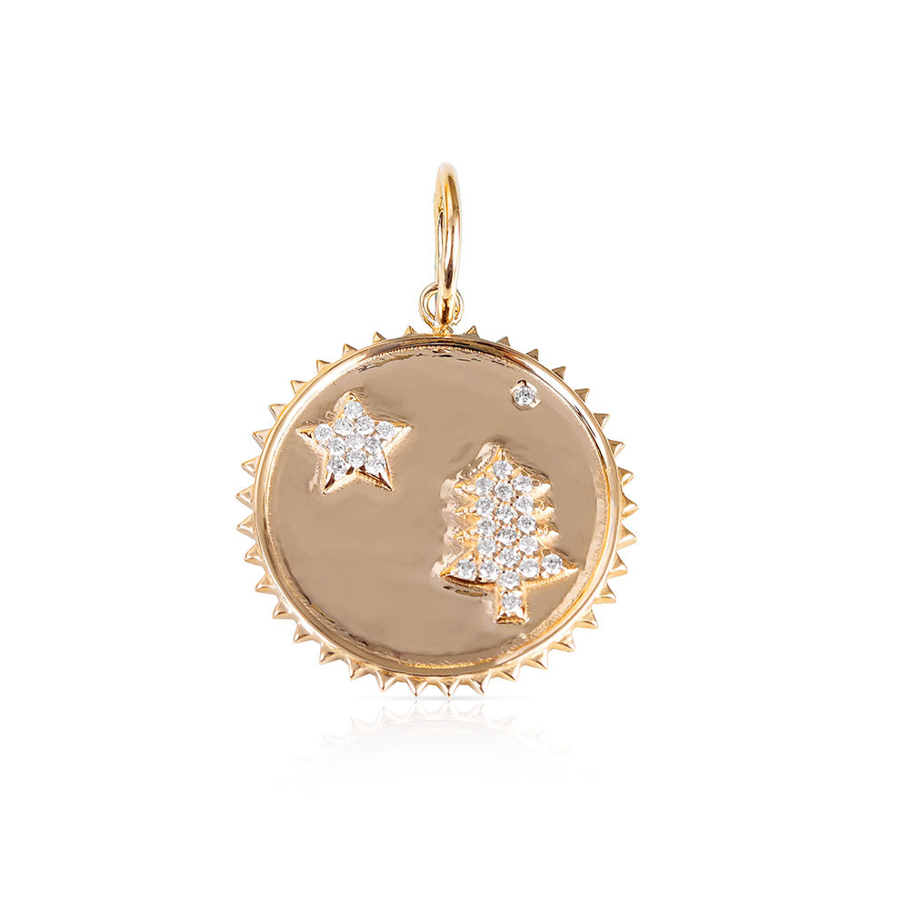 14K GOLD AND DIAMOND MAINE TALISMAN