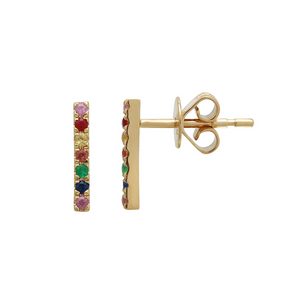 RAINBOW BAR STUD EARRINGS