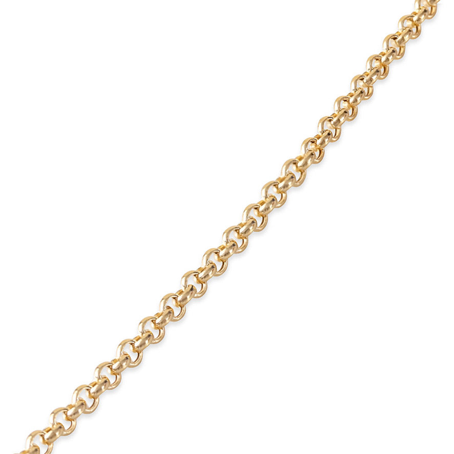 MIXED LINK 14K GOLD SEMI-HOLLOW CHAIN