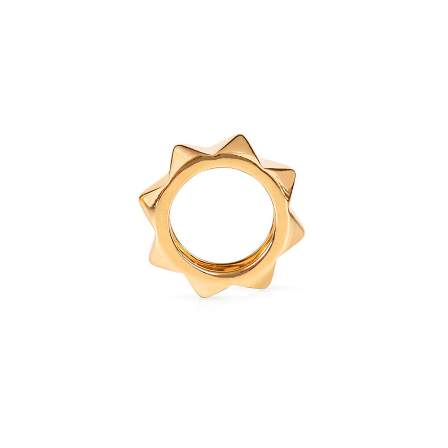 14K GOLD PYRAMID RONDELLE