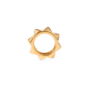 14K GOLD PYRAMID RONDELLE