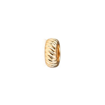 SOLID 14K GOLD CROISSANT RONDELLE