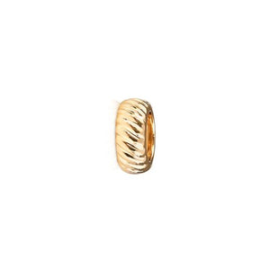 SOLID 14K GOLD CROISSANT RONDELLE