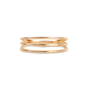 14K GOLD TRIPLE STACKING RING