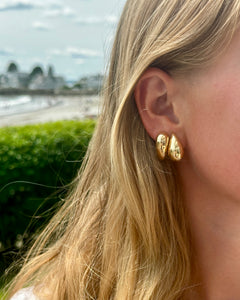 14K GOLD SCULPTURAL EARRINGS SMALL
