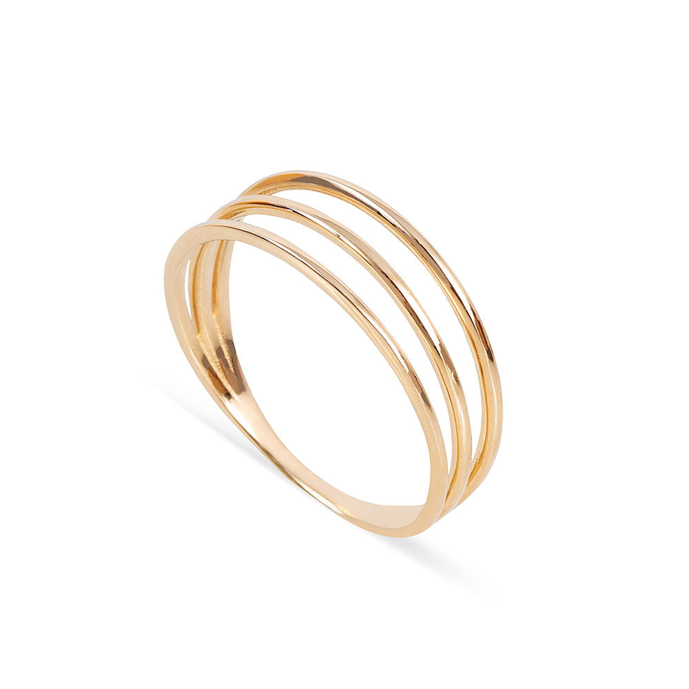 14K GOLD TRIPLE STACKING RING