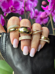 14K GOLD DOME RING