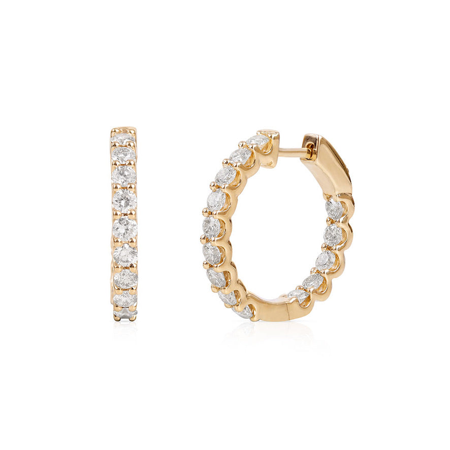 ANNA LARGE CLASSIC DIAMOND HOOPS