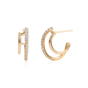 DIAMOND SPLIT CAGE EARRINGS