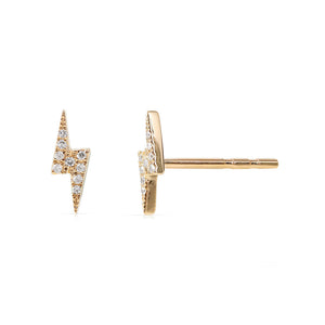 DIAMOND LIGHTNING BOLT STUD EARRINGS