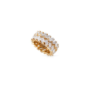 BAGUETTE LAB DIAMOND HERRINGBONE ETERNITY RONDELLE