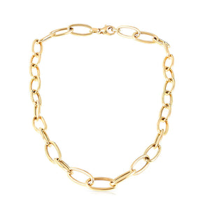 OVAL LINK 14K GOLD HOLLOW CHAIN