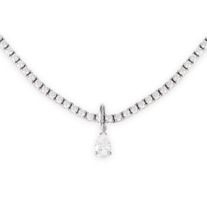 14K GOLD DIAMOND PEAR SHAPED PENDANT