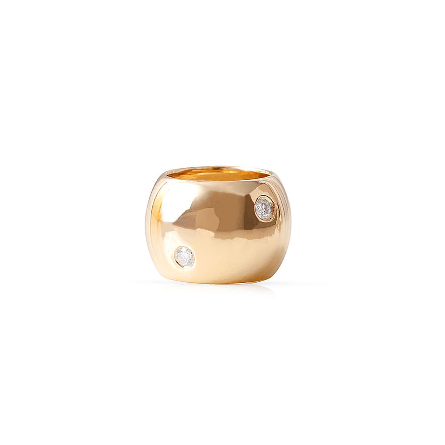 14k GOLD AND DIAMOND RONDELLES