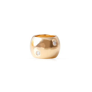 14k GOLD AND DIAMOND RONDELLES