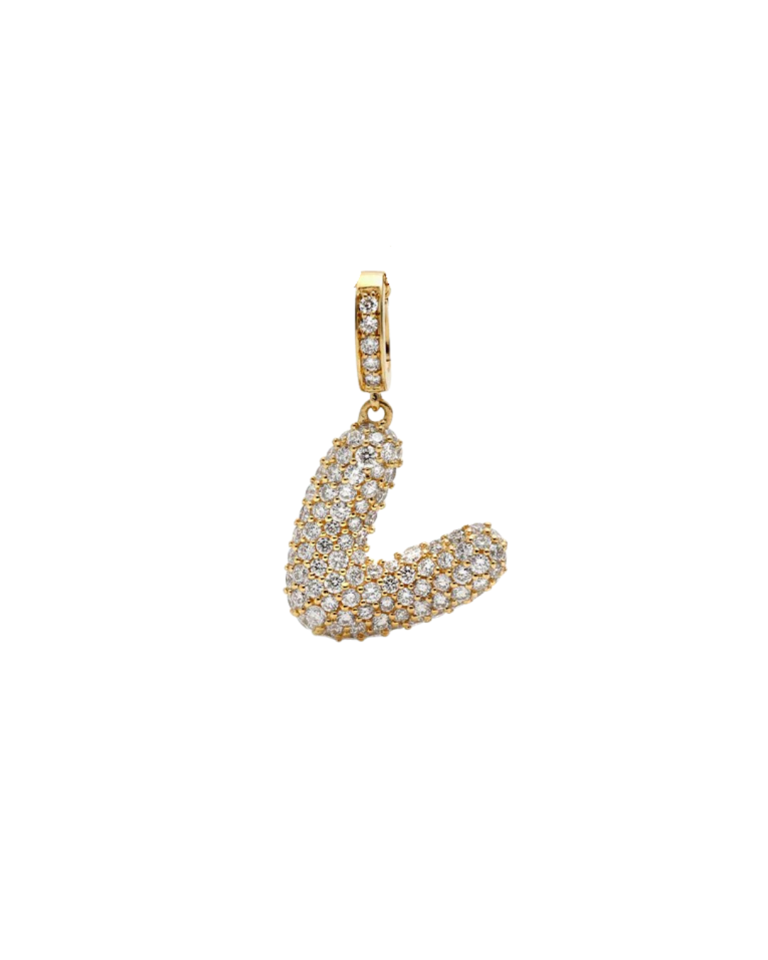 DIAMOND BUBBLE LETTER V