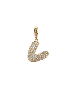 DIAMOND BUBBLE LETTER V