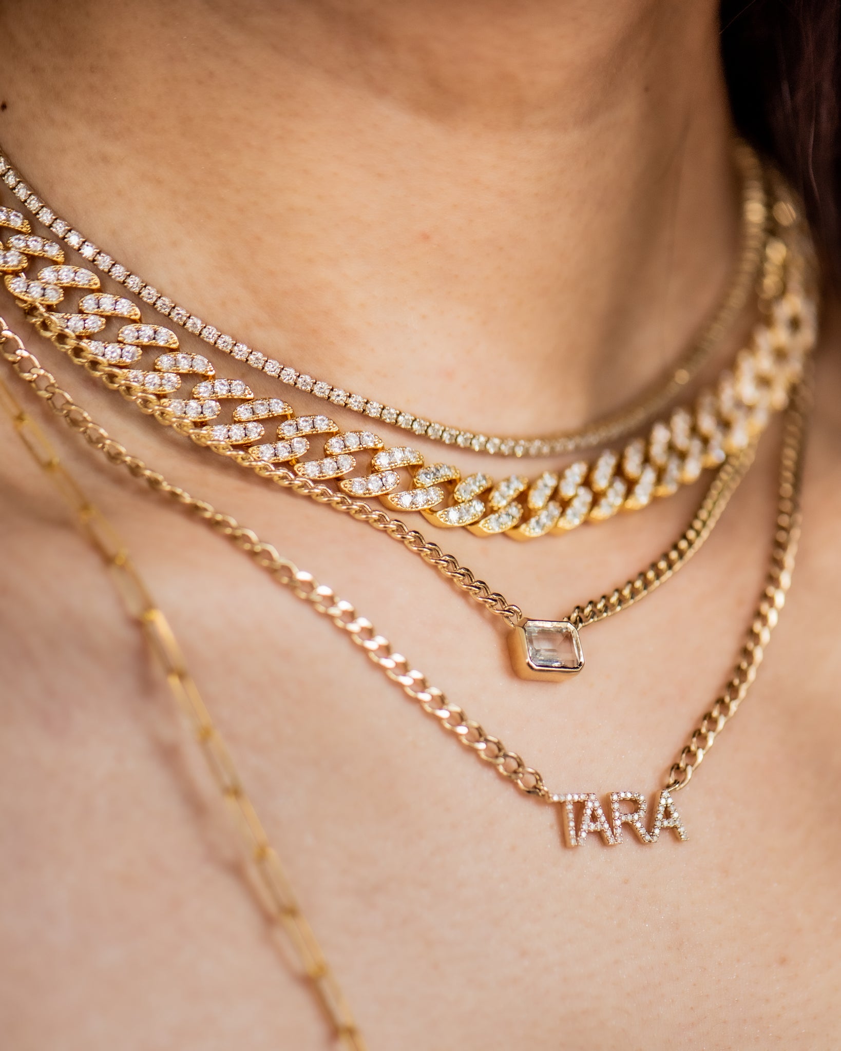 14K GOLD PERSONALIZED CUBAN LINK NECKLACE