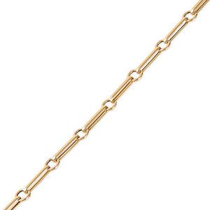 LONG SHORT 14K GOLD SEMI-HOLLOW CHAIN