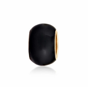 14K GOLD ENAMEL AND DIAMOND THREE STAR WITH SAPPHIRE RONDELLE