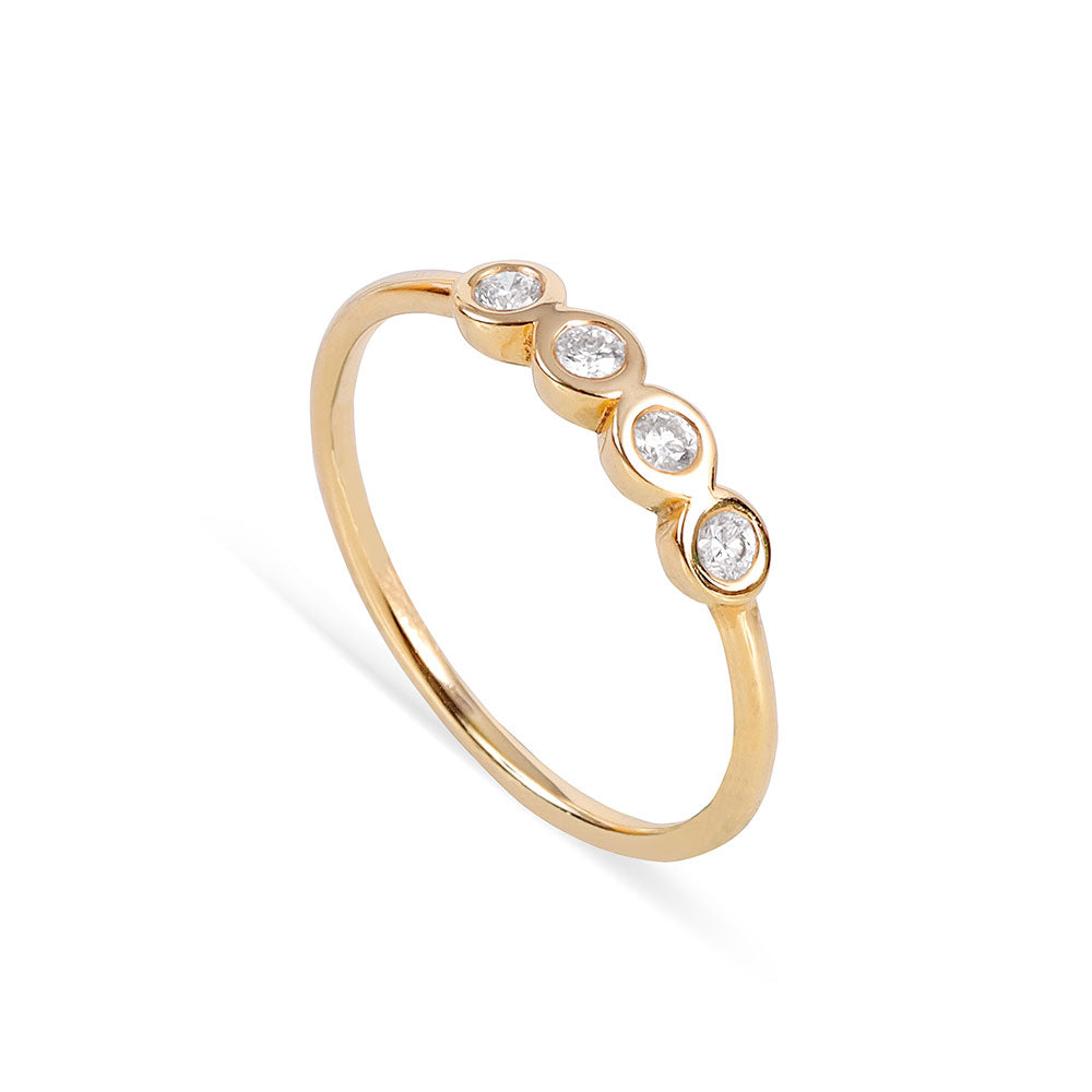FOUR DIAMOND STACKING RING
