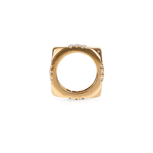 14K GOLD WITH DIAMOND PYRAMID ETERNITY RONDELLE