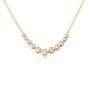 GRADUATED DIAMOND BEZEL NECKLACE