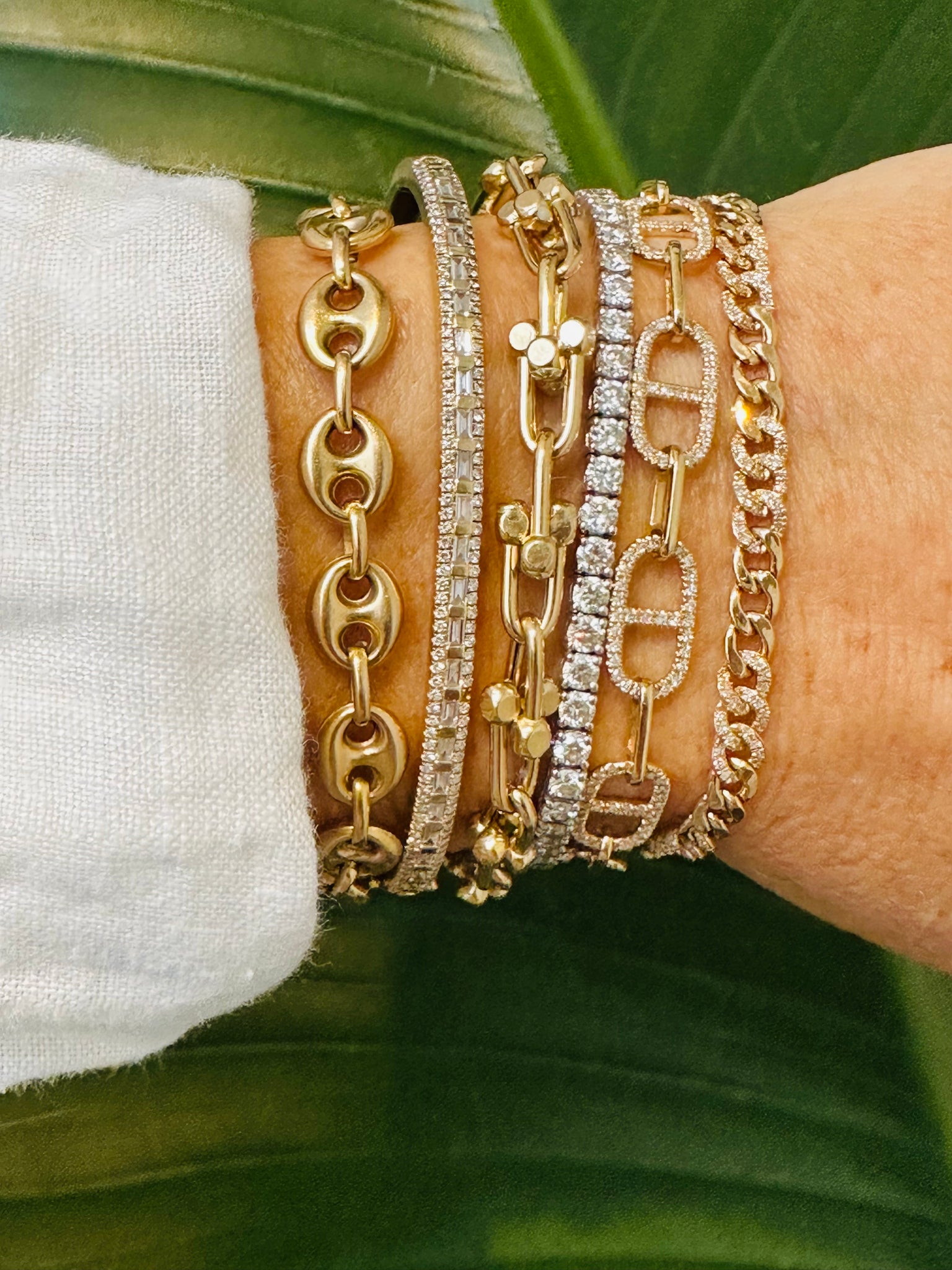 14K GOLD U-LINK BRACELET