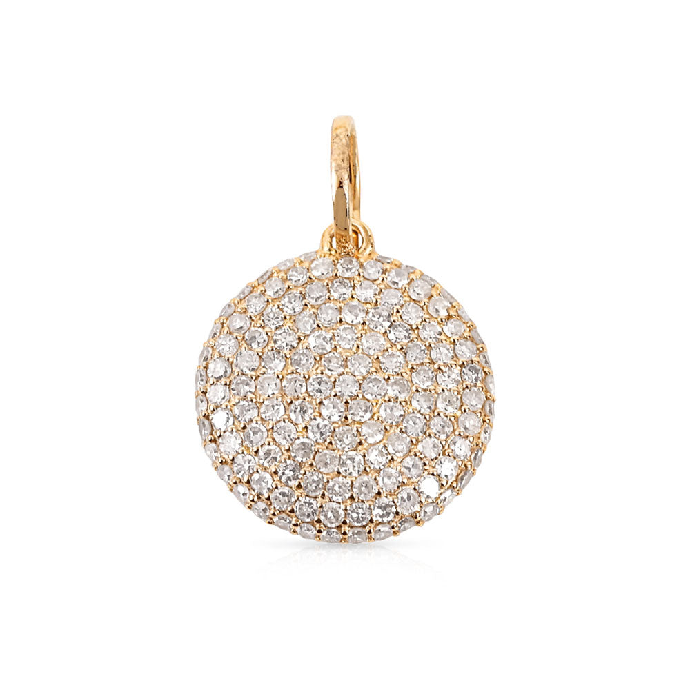 Large Diamond-Encrusted Disc Medallion
Diamond-Encrusted Medallion
Large Diamond Disc Pendant
Diamond Disc Charm
Luxury Diamond Disc Medallion
