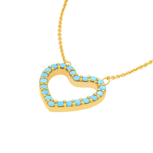 NANO TURQUOISE HEART NECKLACE
