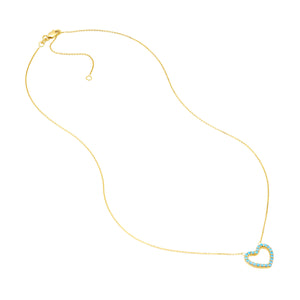 NANO TURQUOISE HEART NECKLACE