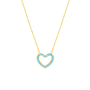 NANO TURQUOISE HEART NECKLACE