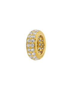 14K GOLD ETERNITY DIAMOND RONDELLE 2 ROW