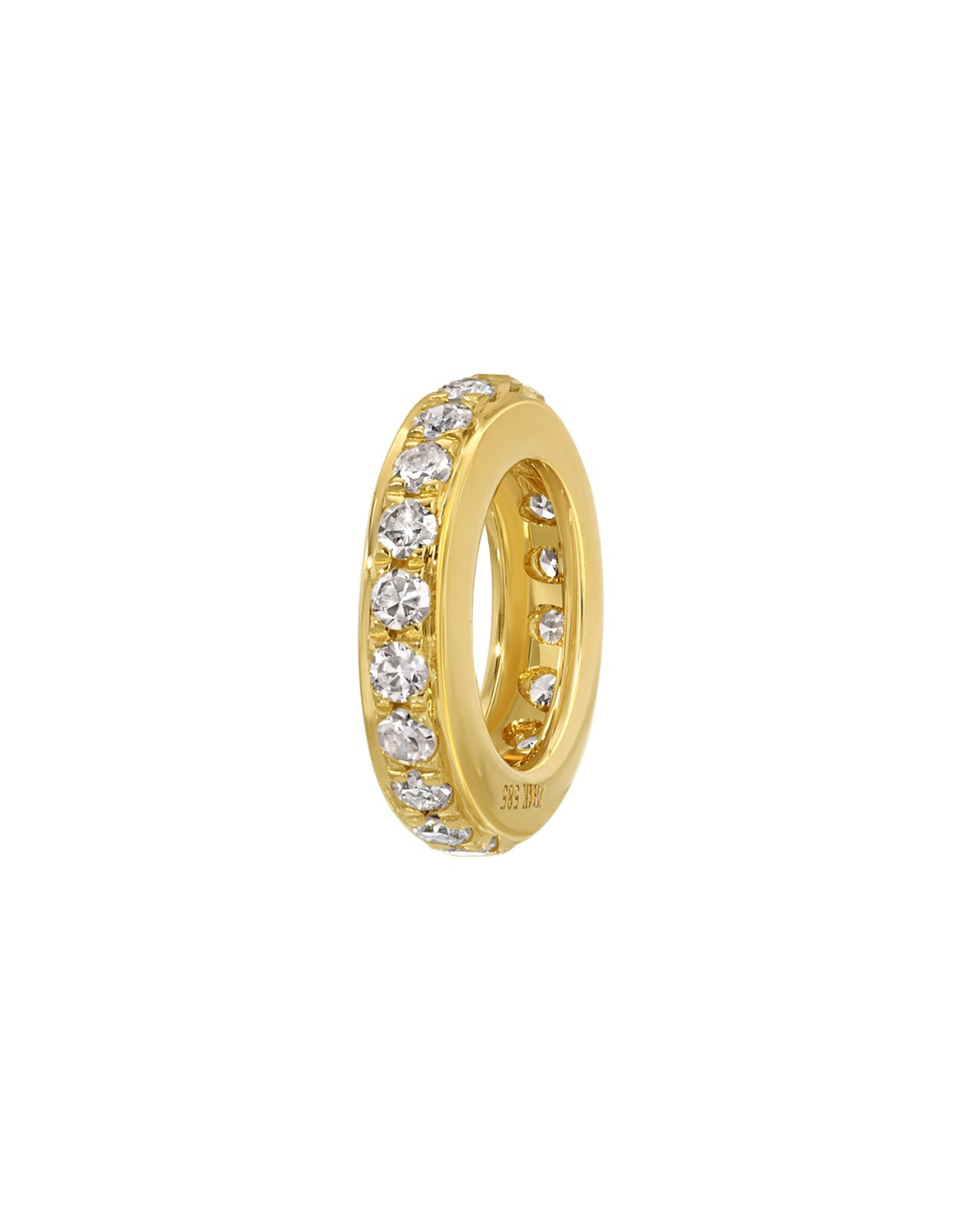 14K GOLD ETERNITY DIAMOND RONDELLE SINGLE ROW