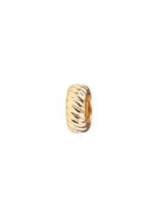 SOLID 14K GOLD CROISSANT RONDELLE